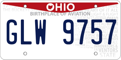OH license plate GLW9757