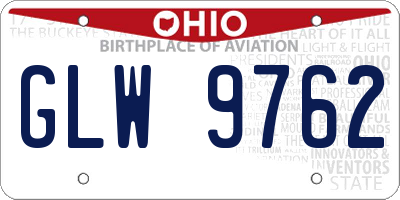 OH license plate GLW9762