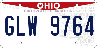OH license plate GLW9764