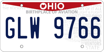 OH license plate GLW9766