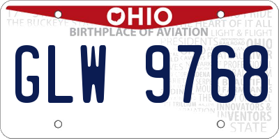 OH license plate GLW9768