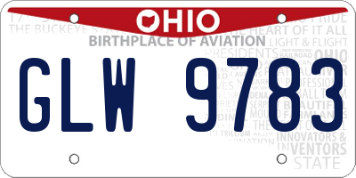 OH license plate GLW9783