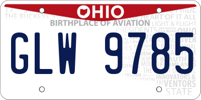 OH license plate GLW9785