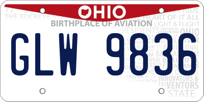 OH license plate GLW9836