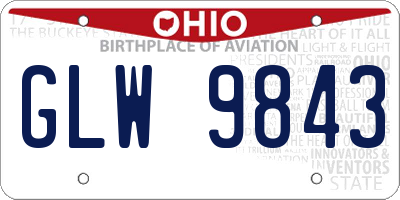 OH license plate GLW9843