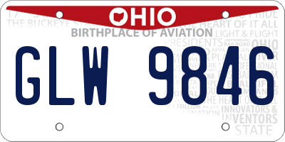 OH license plate GLW9846