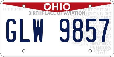 OH license plate GLW9857
