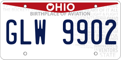OH license plate GLW9902