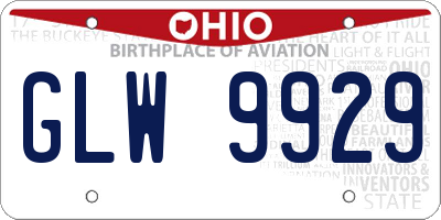 OH license plate GLW9929