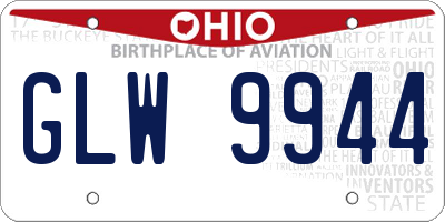 OH license plate GLW9944