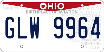 OH license plate GLW9964