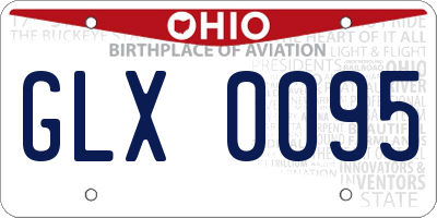 OH license plate GLX0095