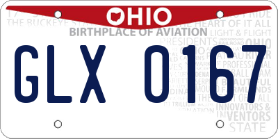 OH license plate GLX0167