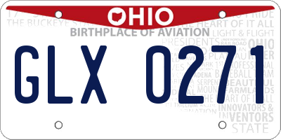 OH license plate GLX0271