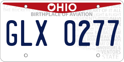 OH license plate GLX0277