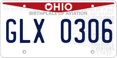 OH license plate GLX0306