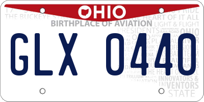 OH license plate GLX0440