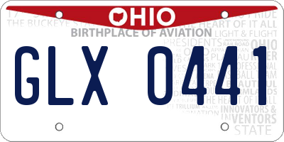 OH license plate GLX0441