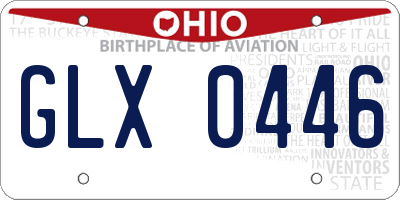 OH license plate GLX0446
