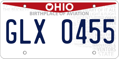 OH license plate GLX0455