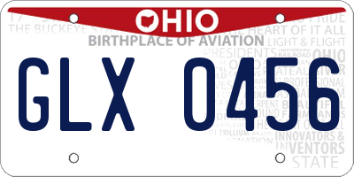OH license plate GLX0456