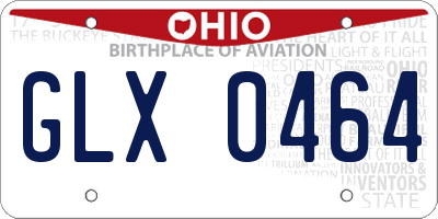 OH license plate GLX0464