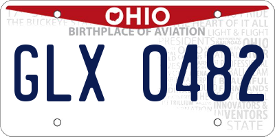 OH license plate GLX0482