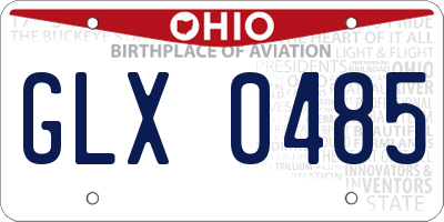 OH license plate GLX0485