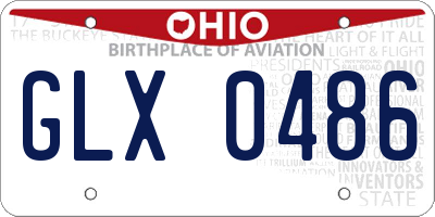 OH license plate GLX0486