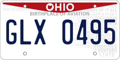 OH license plate GLX0495