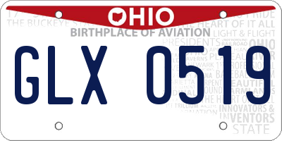 OH license plate GLX0519