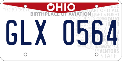 OH license plate GLX0564
