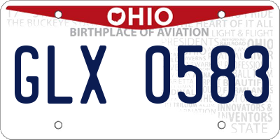 OH license plate GLX0583