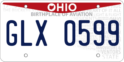 OH license plate GLX0599