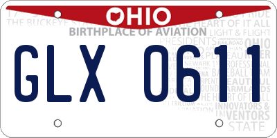 OH license plate GLX0611