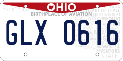 OH license plate GLX0616