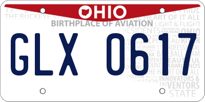 OH license plate GLX0617