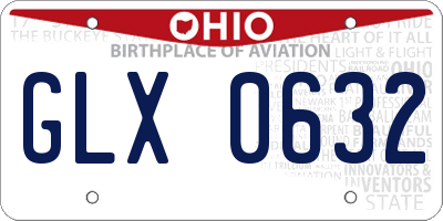 OH license plate GLX0632