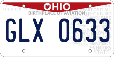 OH license plate GLX0633