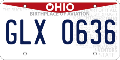 OH license plate GLX0636