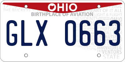 OH license plate GLX0663