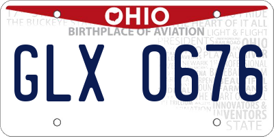 OH license plate GLX0676