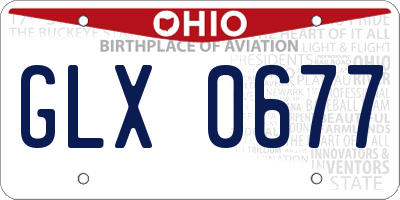 OH license plate GLX0677