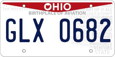 OH license plate GLX0682