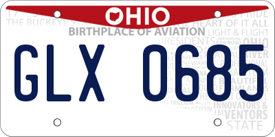 OH license plate GLX0685