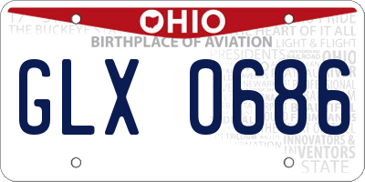 OH license plate GLX0686