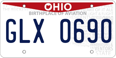 OH license plate GLX0690