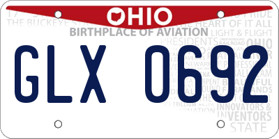 OH license plate GLX0692