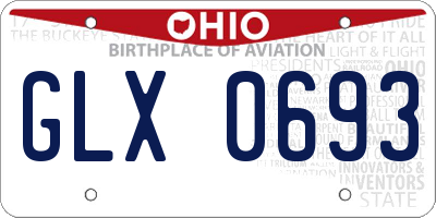 OH license plate GLX0693