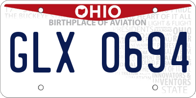 OH license plate GLX0694